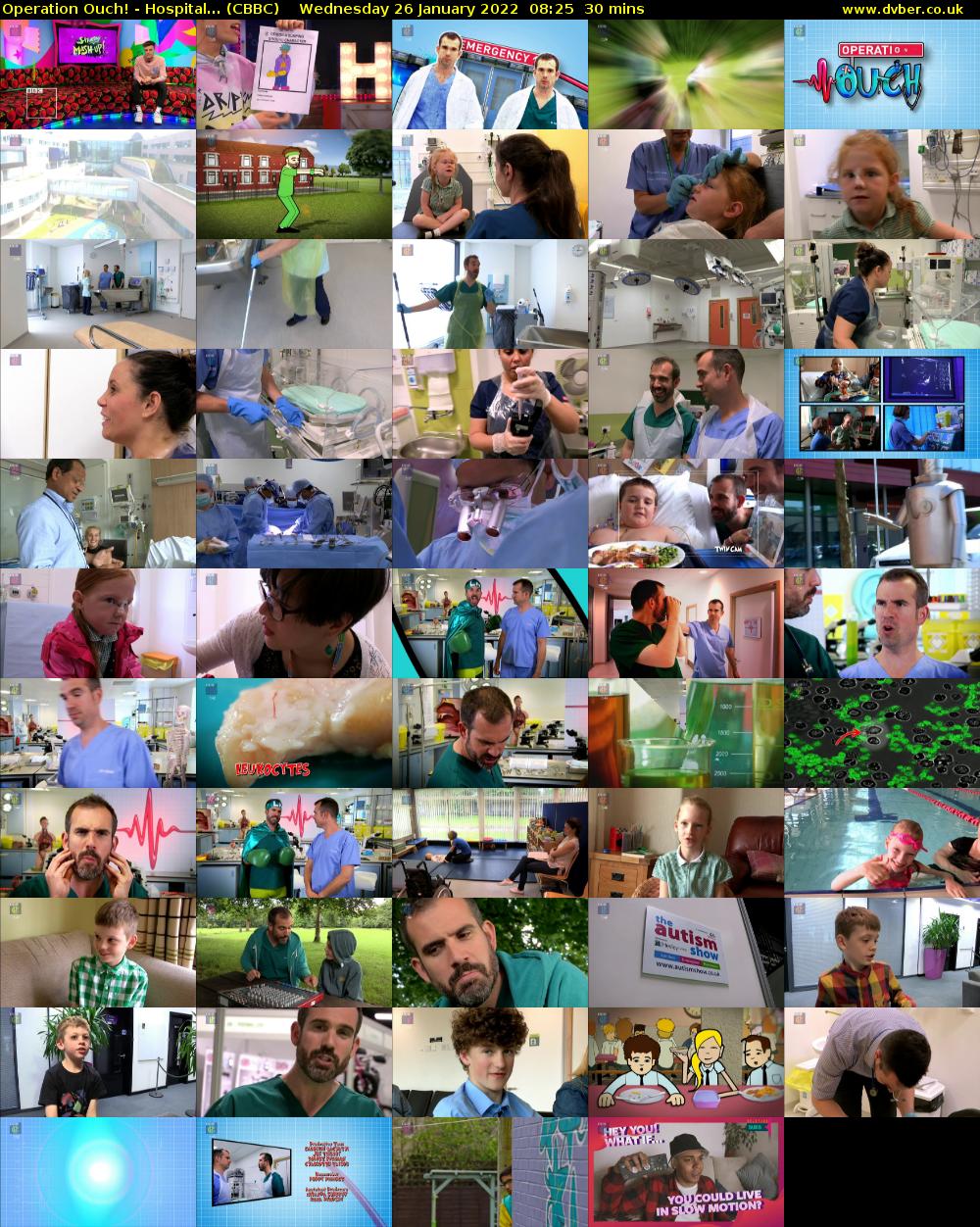 Operation Ouch! - Hospital... (CBBC) Wednesday 26 January 2022 08:25 - 08:55