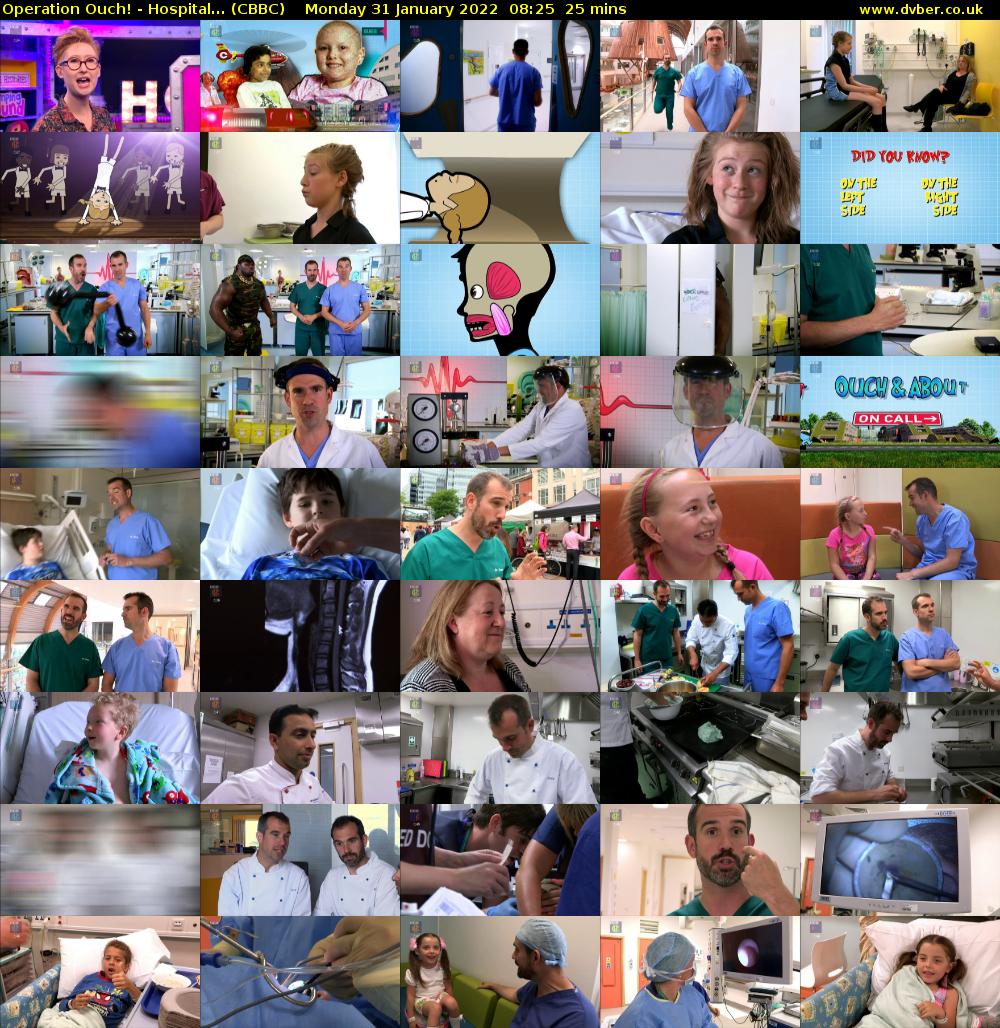 Operation Ouch! - Hospital... (CBBC) Monday 31 January 2022 08:25 - 08:50