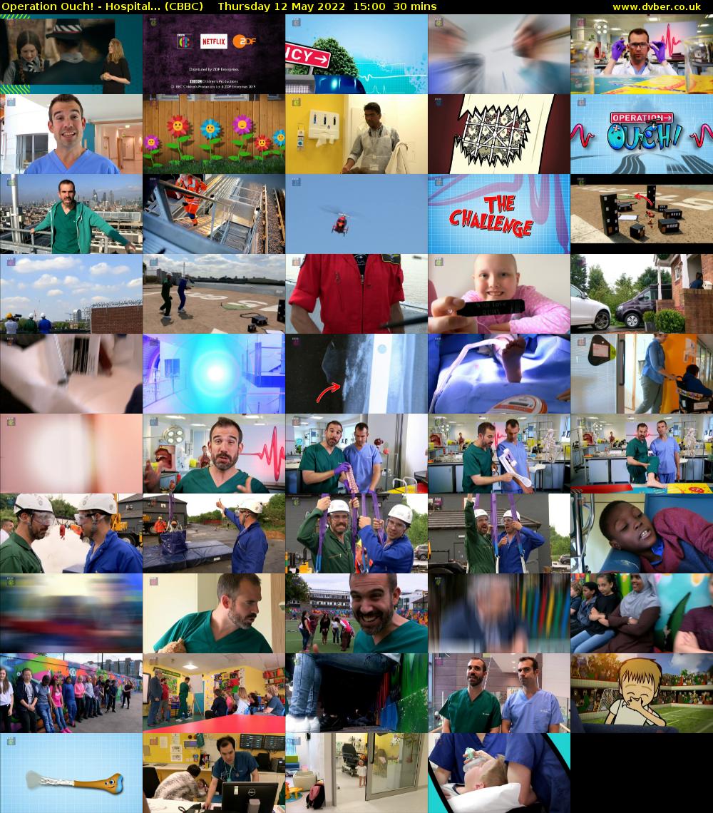 Operation Ouch! - Hospital... (CBBC) Thursday 12 May 2022 15:00 - 15:30