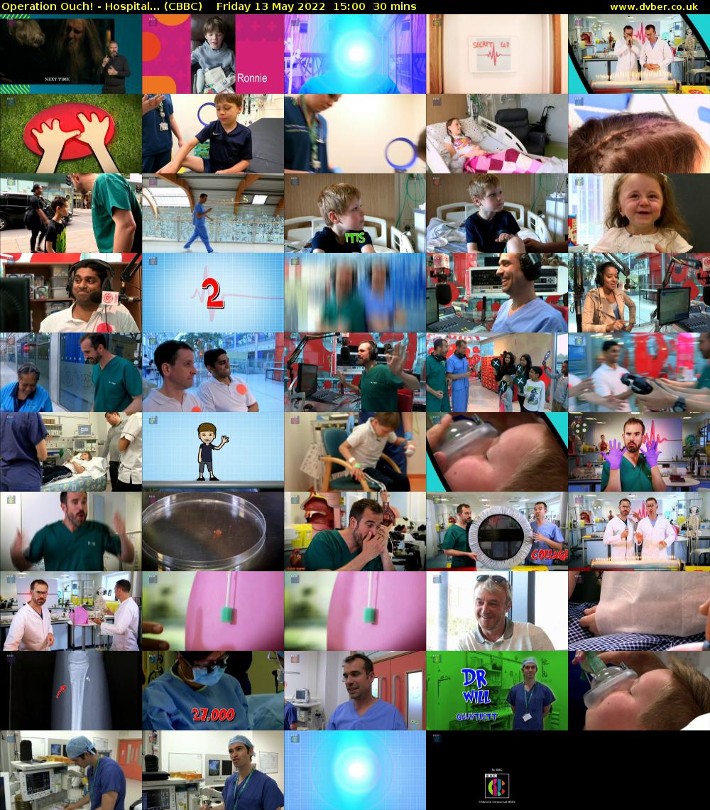 Operation Ouch! - Hospital... (CBBC) Friday 13 May 2022 15:00 - 15:30
