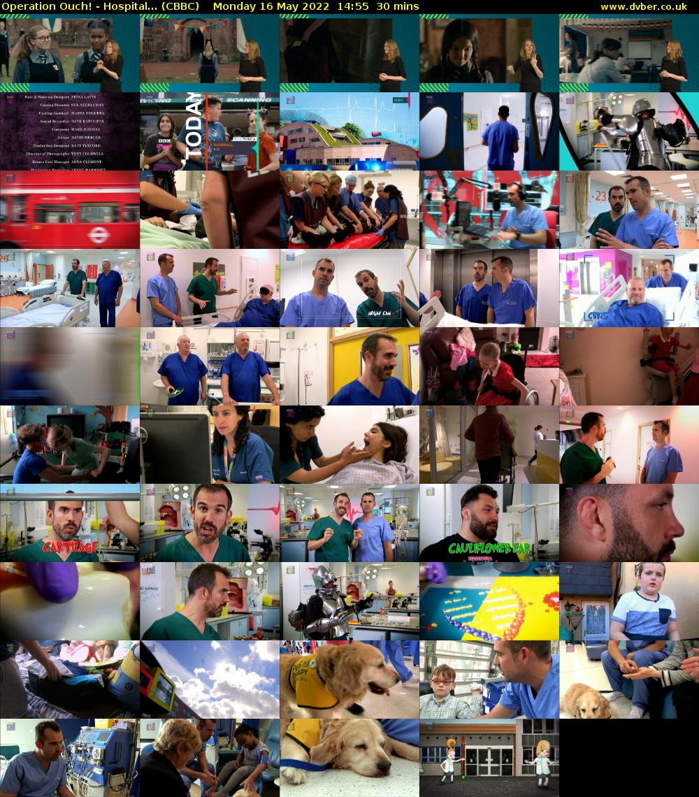 Operation Ouch! - Hospital... (CBBC) Monday 16 May 2022 14:55 - 15:25