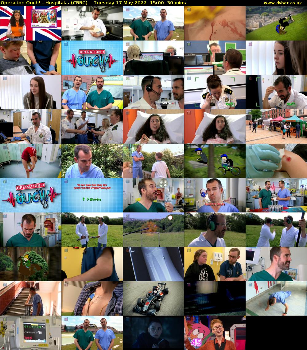 Operation Ouch! - Hospital... (CBBC) Tuesday 17 May 2022 15:00 - 15:30