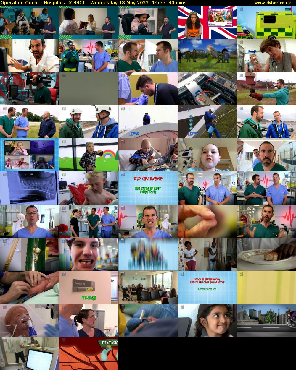 Operation Ouch! - Hospital... (CBBC) Wednesday 18 May 2022 14:55 - 15:25