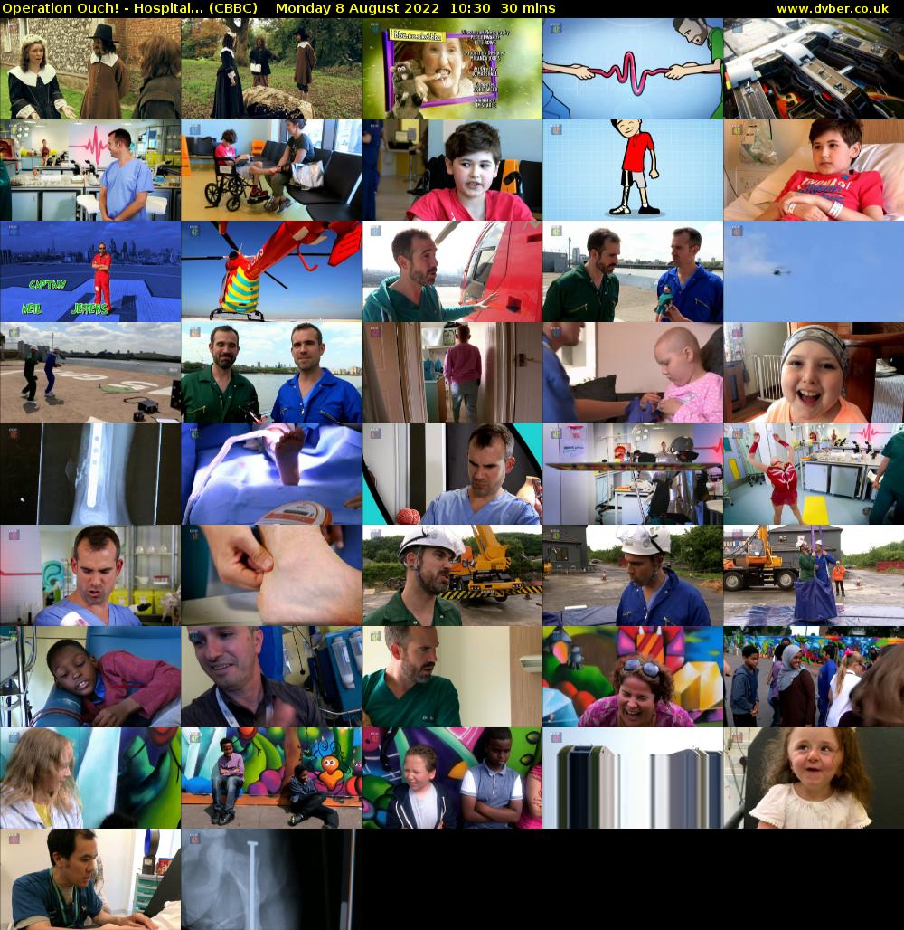 Operation Ouch! - Hospital... (CBBC) Monday 8 August 2022 10:30 - 11:00