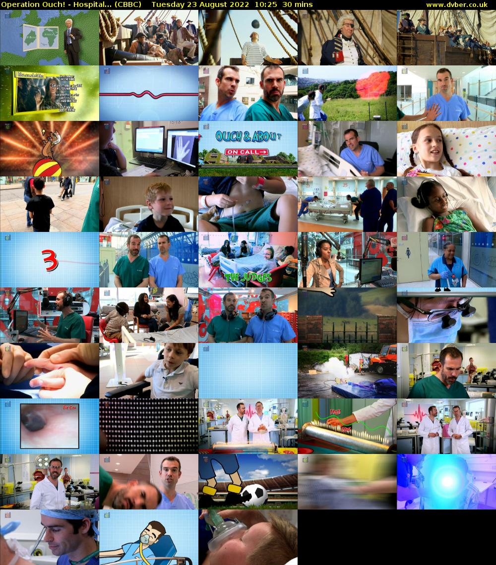 Operation Ouch! - Hospital... (CBBC) Tuesday 23 August 2022 10:25 - 10:55