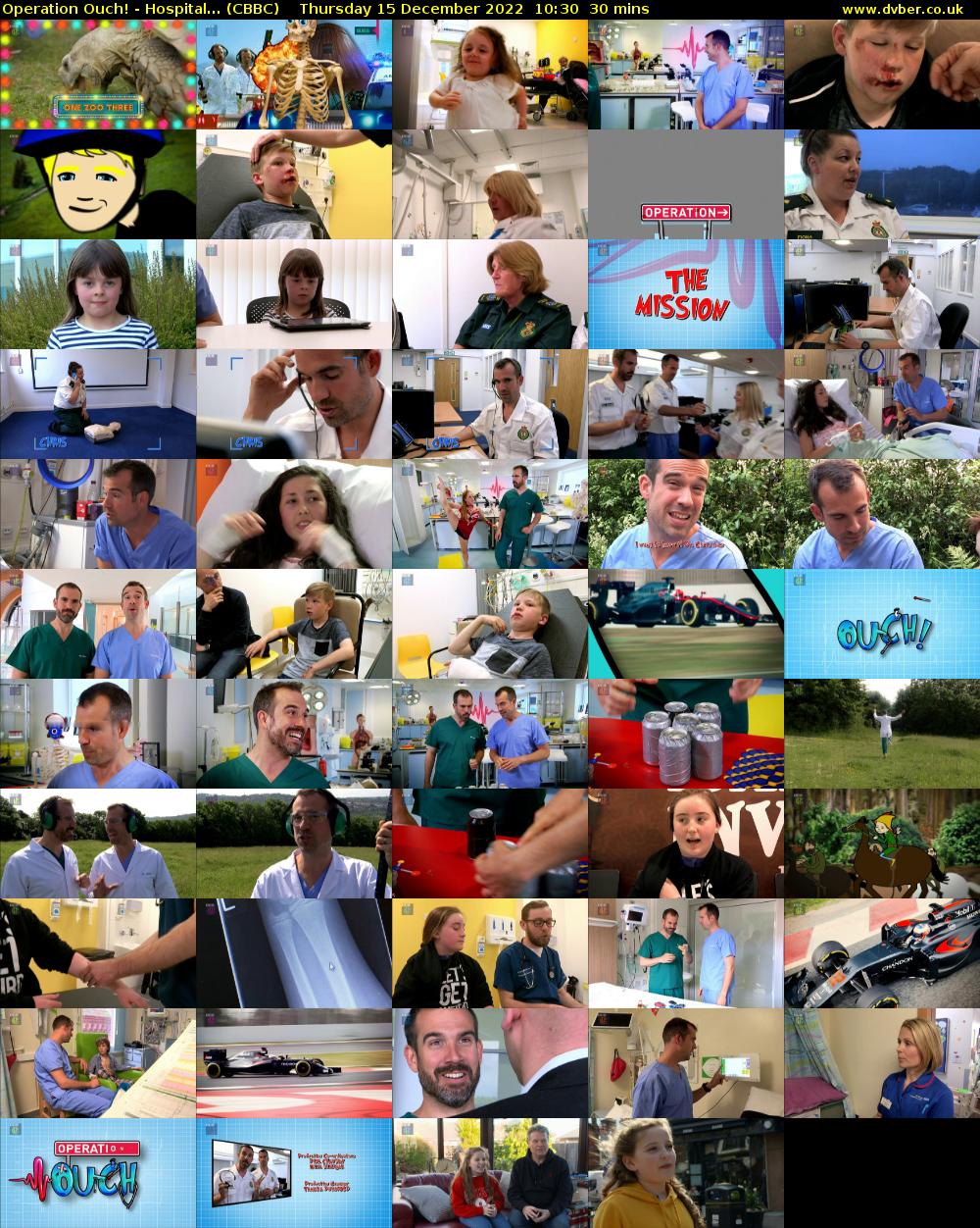 Operation Ouch! - Hospital... (CBBC) Thursday 15 December 2022 10:30 - 11:00