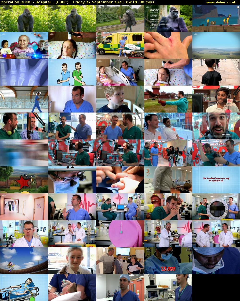 Operation Ouch! - Hospital... (CBBC) Friday 22 September 2023 09:10 - 09:40