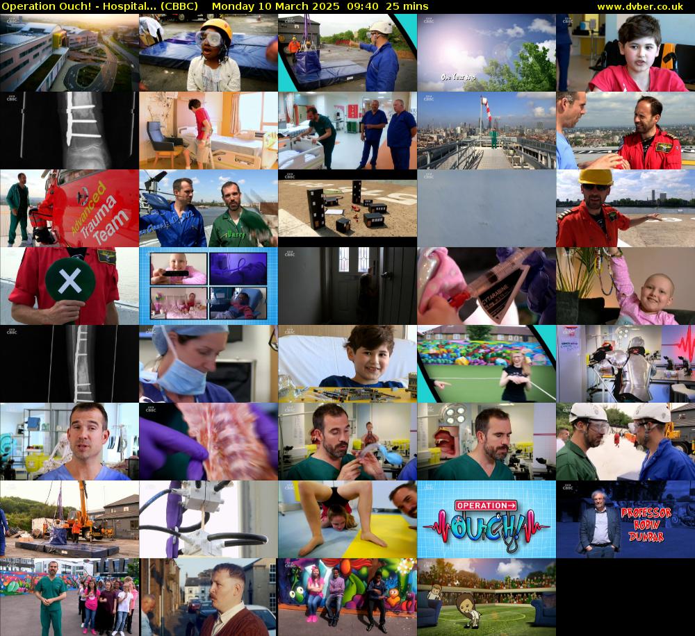Operation Ouch! - Hospital... (CBBC) Monday 10 March 2025 09:40 - 10:05