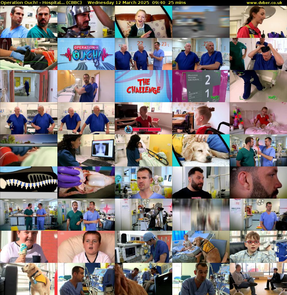 Operation Ouch! - Hospital... (CBBC) Wednesday 12 March 2025 09:40 - 10:05