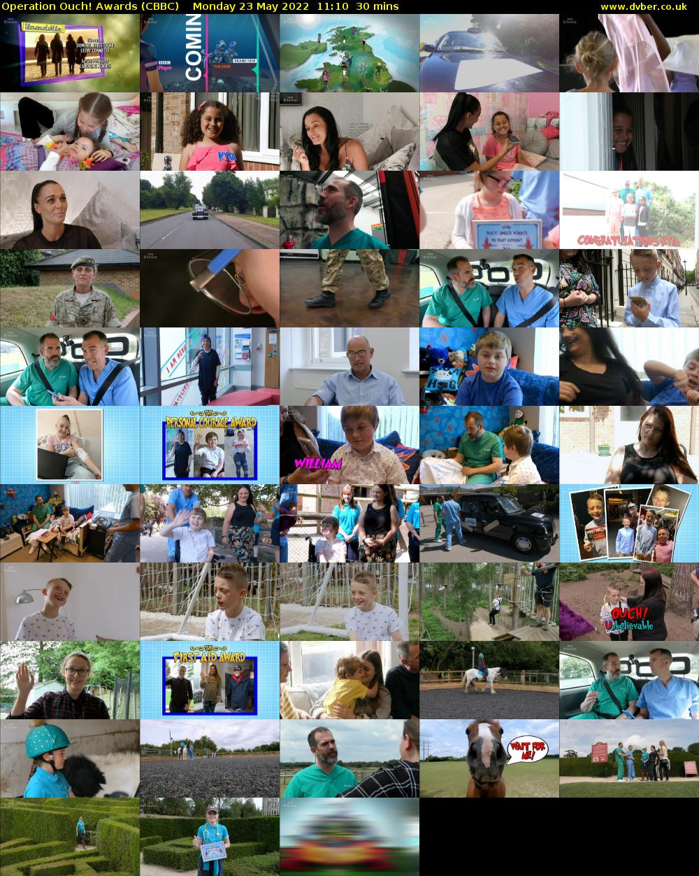 Operation Ouch! Awards (CBBC) Monday 23 May 2022 11:10 - 11:40