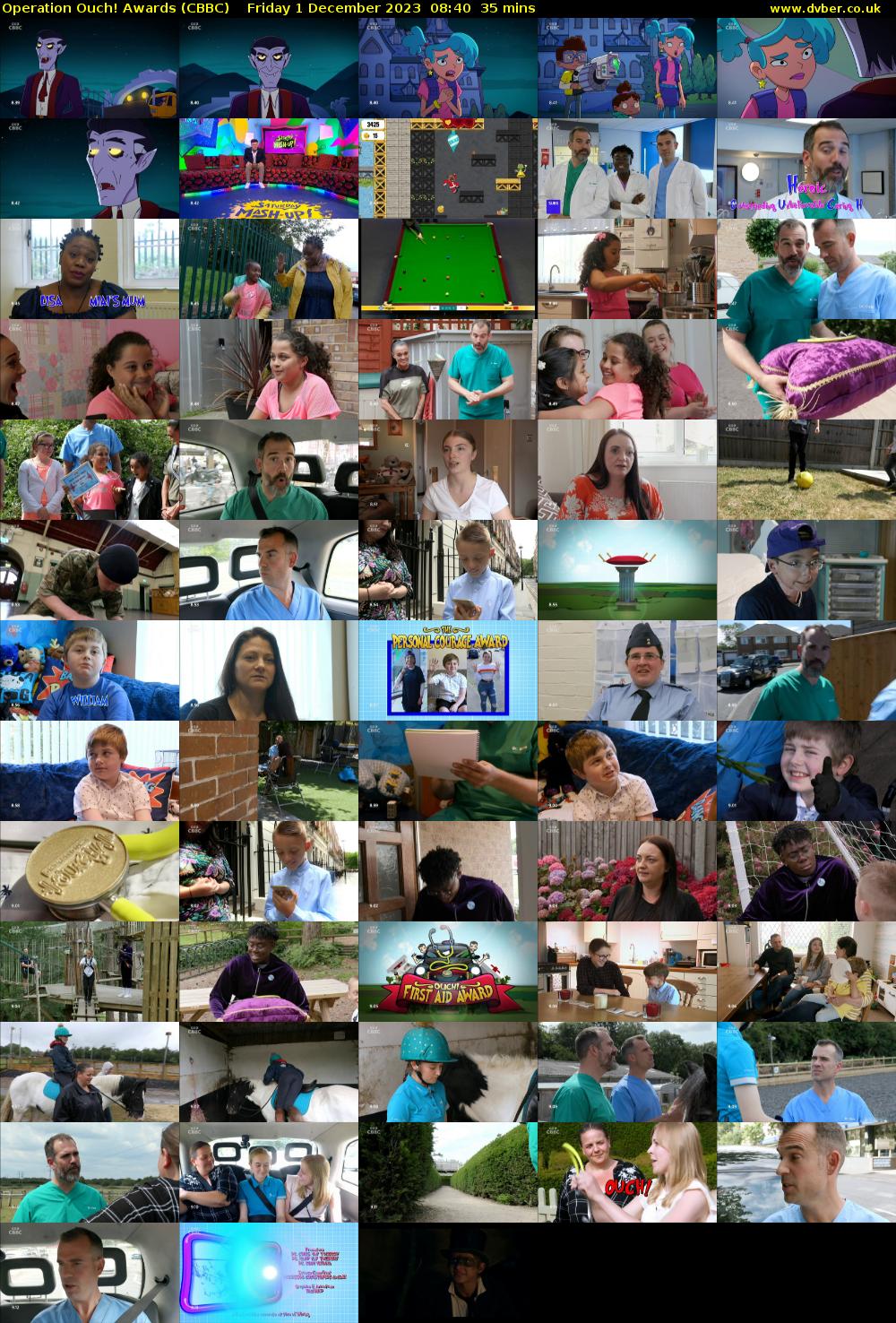 Operation Ouch! Awards (CBBC) Friday 1 December 2023 08:40 - 09:15