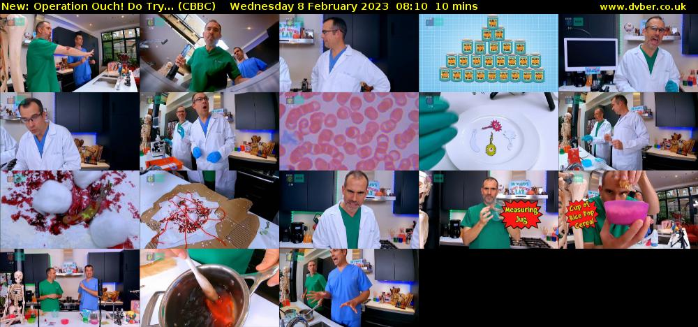Operation Ouch! Do Try... (CBBC) Wednesday 8 February 2023 08:10 - 08:20