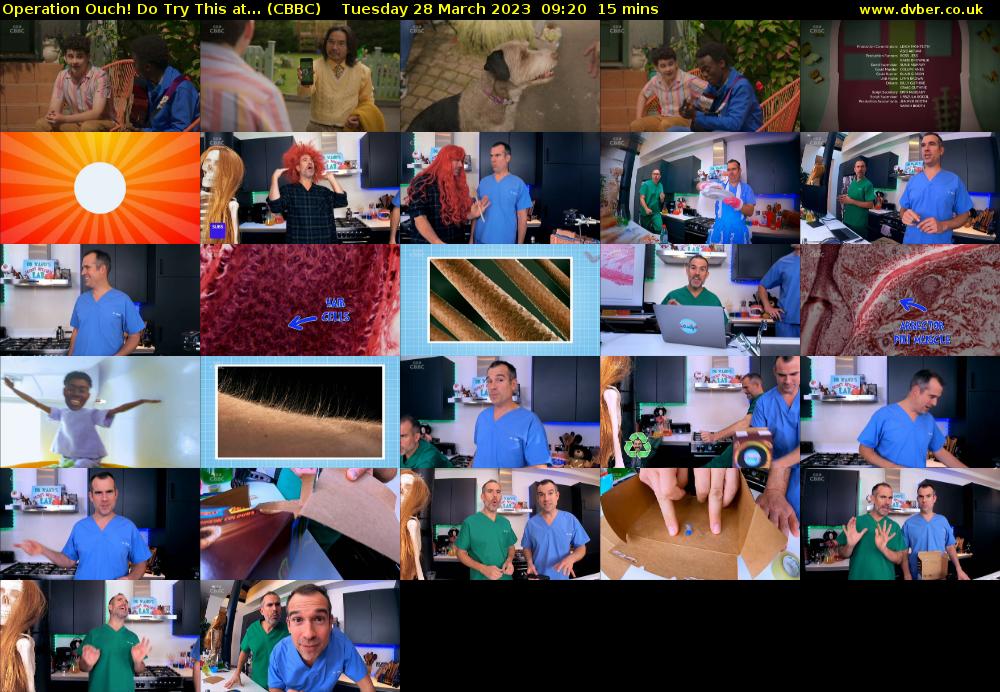 Operation Ouch! Do Try This at... (CBBC) Tuesday 28 March 2023 09:20 - 09:35