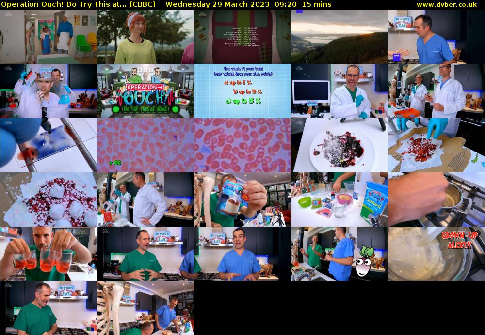 Operation Ouch! Do Try This at... (CBBC) Wednesday 29 March 2023 09:20 - 09:35