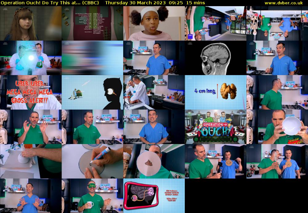 Operation Ouch! Do Try This at... (CBBC) Thursday 30 March 2023 09:25 - 09:40