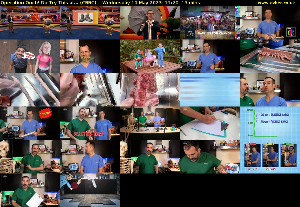 Operation Ouch! Do Try This at... (CBBC) Wednesday 10 May 2023 11:20 - 11:35
