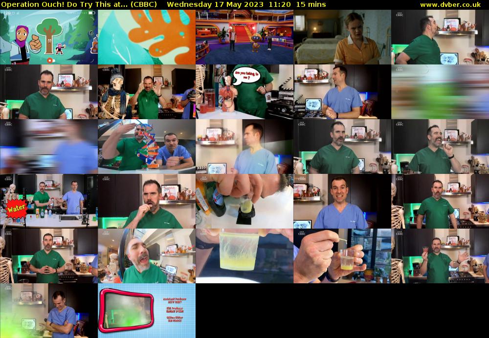 Operation Ouch! Do Try This at... (CBBC) Wednesday 17 May 2023 11:20 - 11:35