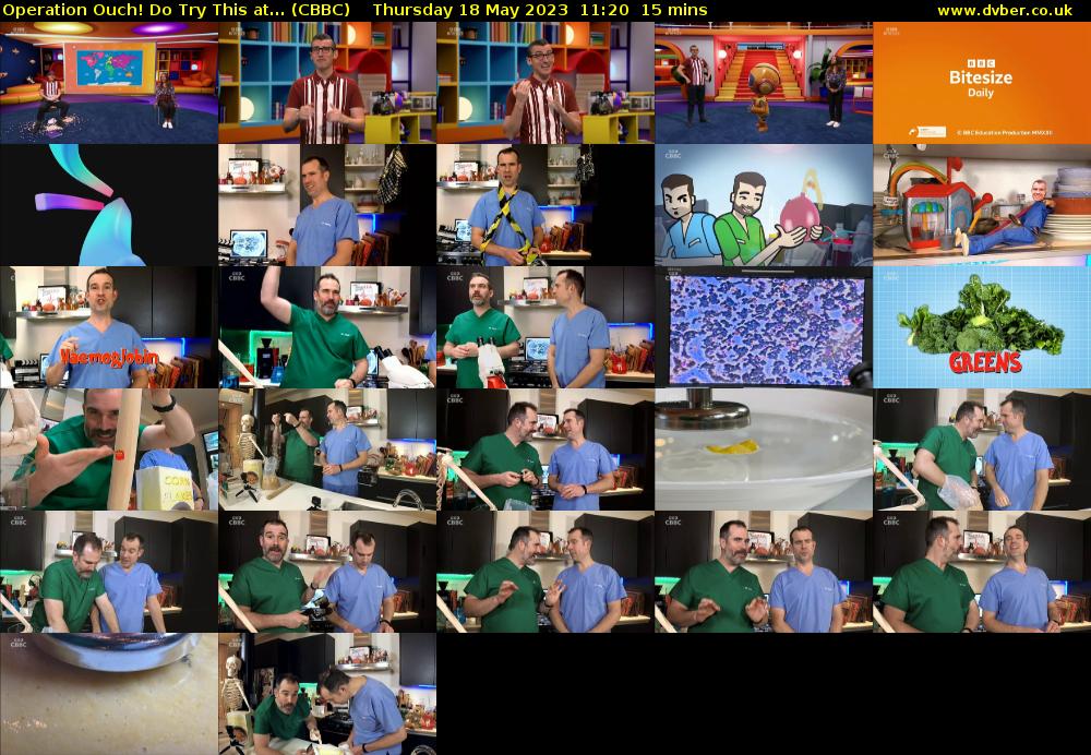 Operation Ouch! Do Try This at... (CBBC) Thursday 18 May 2023 11:20 - 11:35