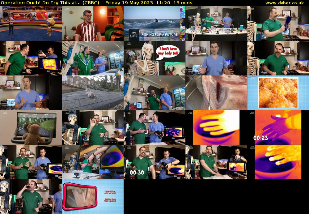Operation Ouch! Do Try This at... (CBBC) Friday 19 May 2023 11:20 - 11:35