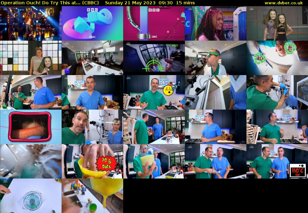 Operation Ouch! Do Try This at... (CBBC) Sunday 21 May 2023 09:30 - 09:45
