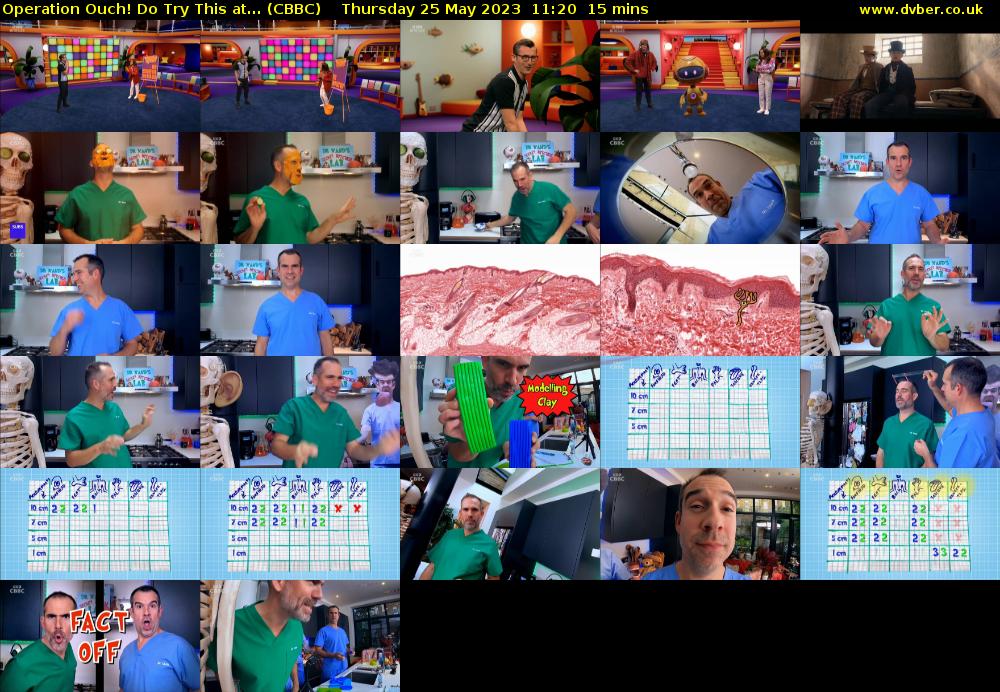 Operation Ouch! Do Try This at... (CBBC) Thursday 25 May 2023 11:20 - 11:35