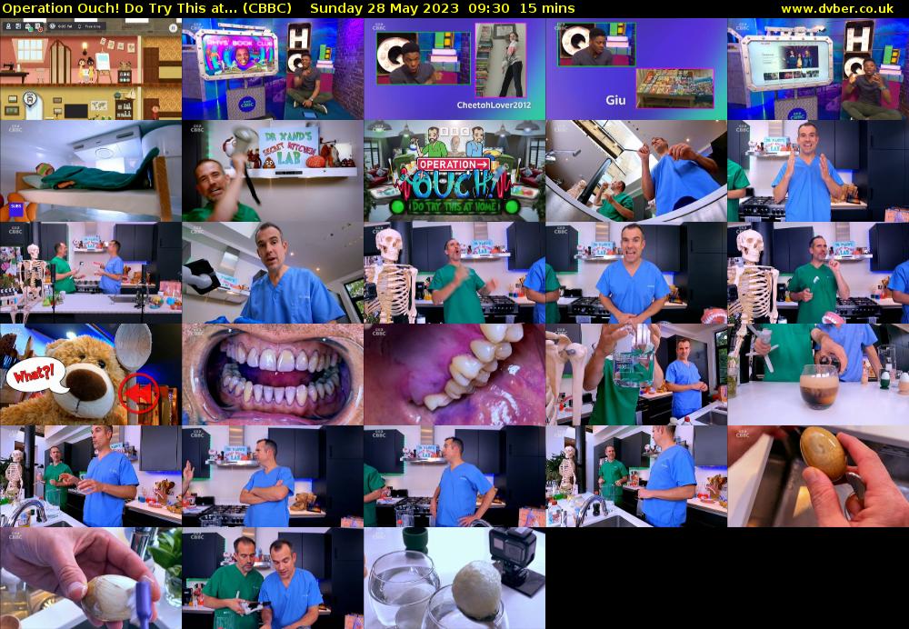 Operation Ouch! Do Try This at... (CBBC) Sunday 28 May 2023 09:30 - 09:45