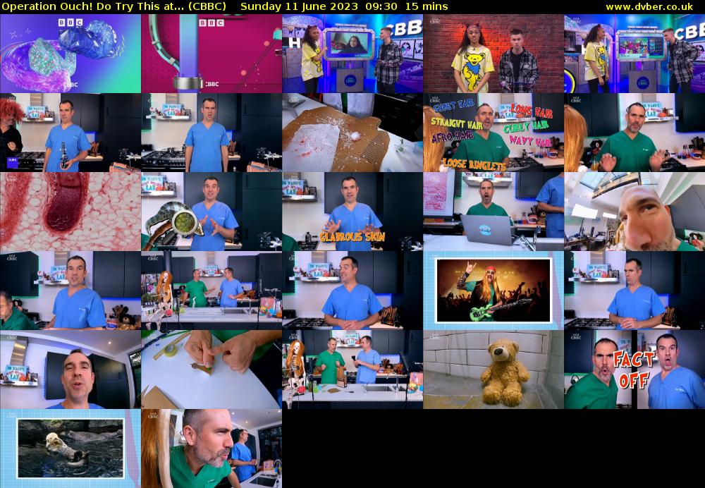 Operation Ouch! Do Try This at... (CBBC) Sunday 11 June 2023 09:30 - 09:45
