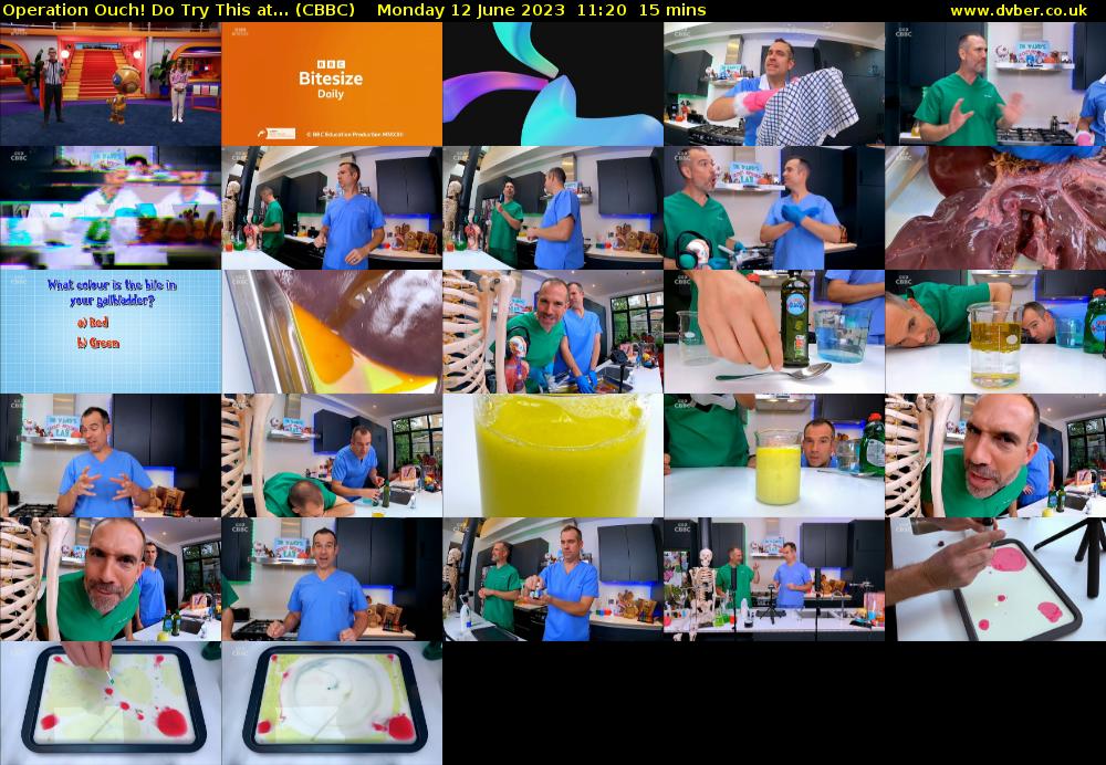 Operation Ouch! Do Try This at... (CBBC) Monday 12 June 2023 11:20 - 11:35
