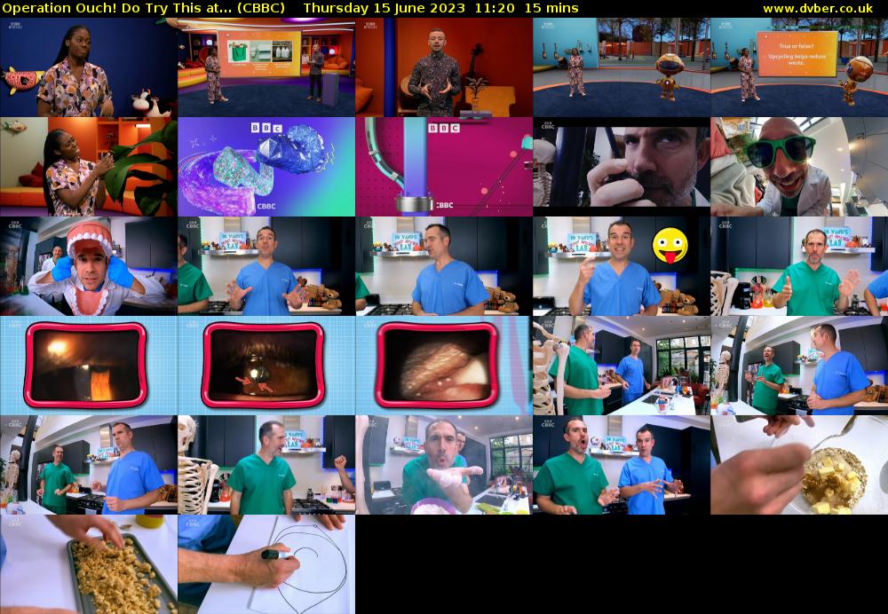 Operation Ouch! Do Try This at... (CBBC) Thursday 15 June 2023 11:20 - 11:35