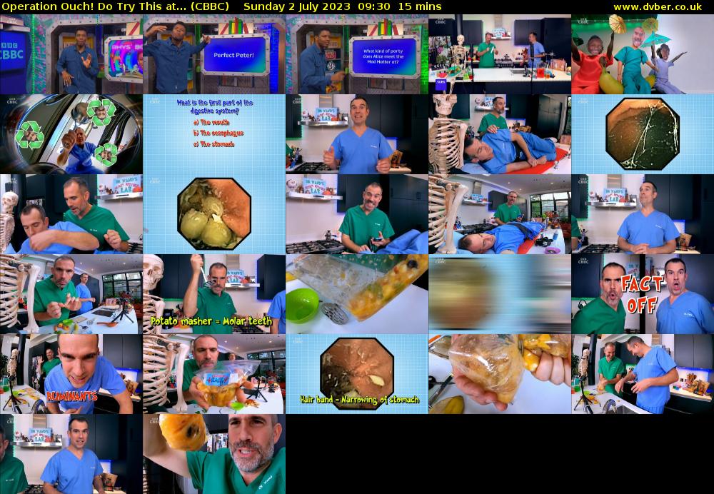 Operation Ouch! Do Try This at... (CBBC) Sunday 2 July 2023 09:30 - 09:45