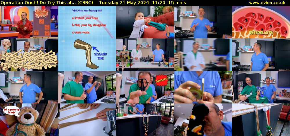 Operation Ouch! Do Try This at... (CBBC) Tuesday 21 May 2024 11:20 - 11:35