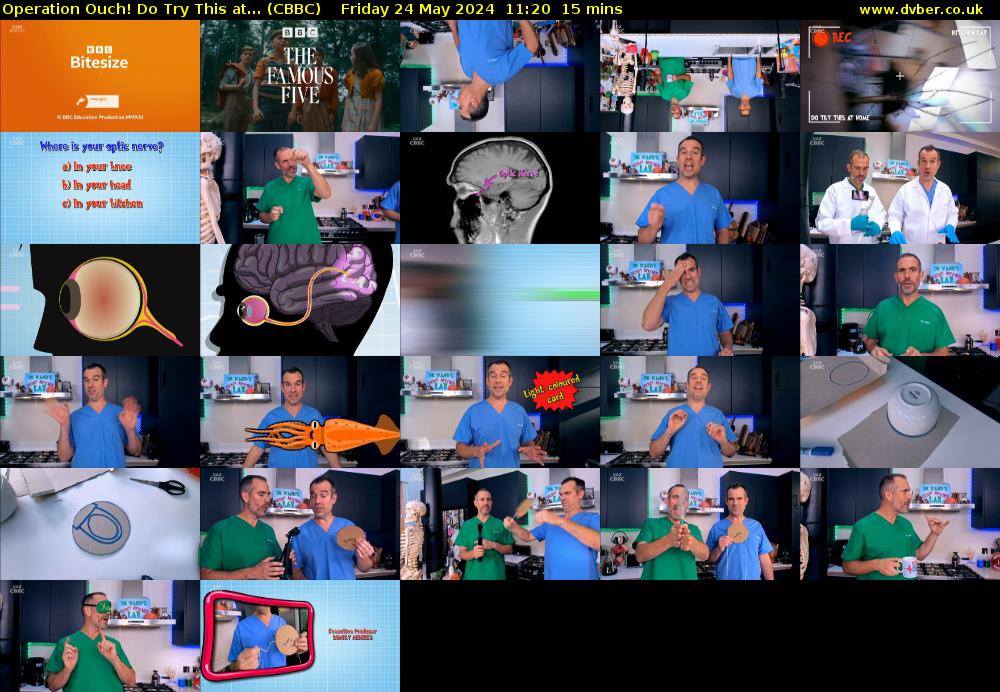 Operation Ouch! Do Try This at... (CBBC) Friday 24 May 2024 11:20 - 11:35