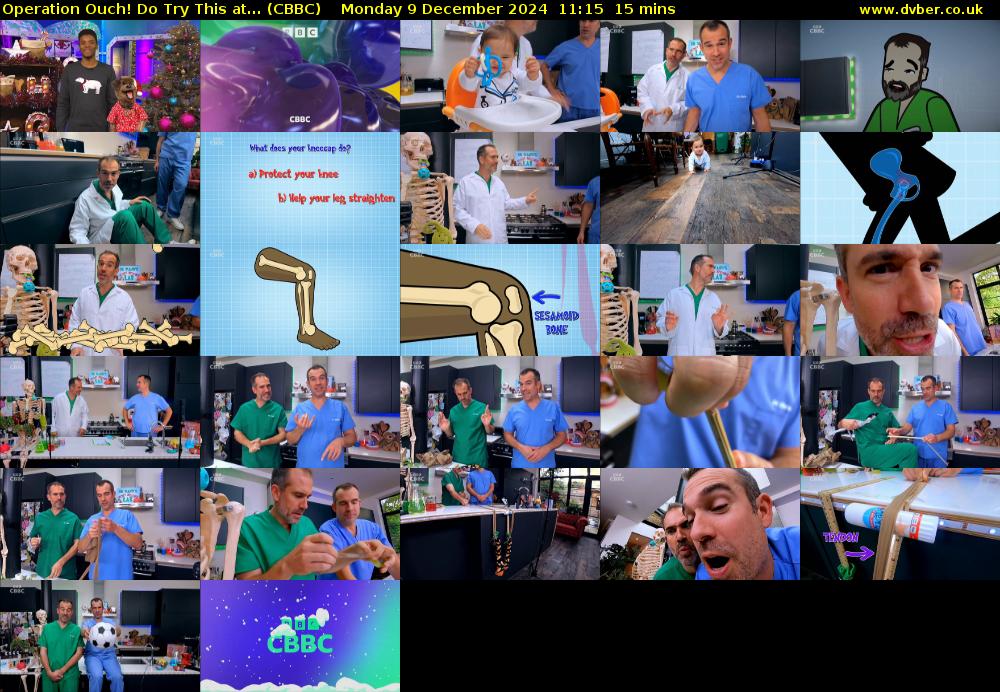 Operation Ouch! Do Try This at... (CBBC) Monday 9 December 2024 11:15 - 11:30