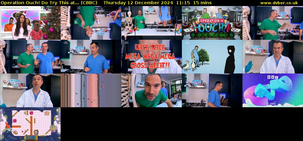 Operation Ouch! Do Try This at... (CBBC) Thursday 12 December 2024 11:15 - 11:30