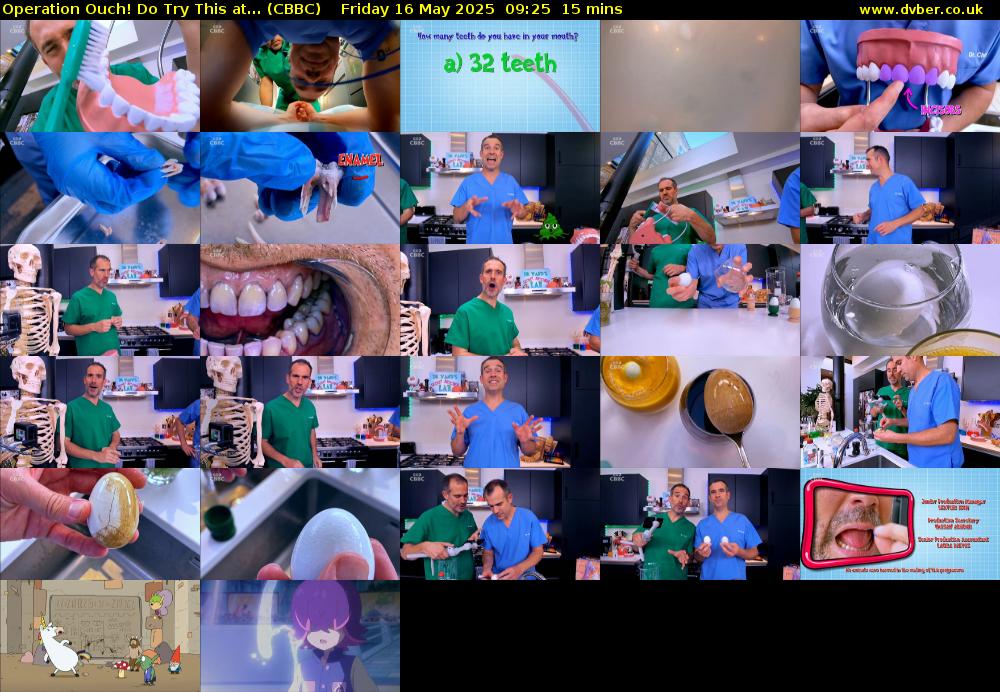 Operation Ouch! Do Try This at... (CBBC) Friday 16 May 2025 09:25 - 09:40