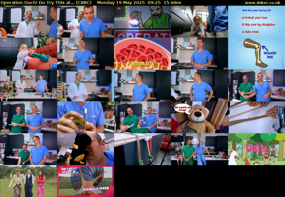 Operation Ouch! Do Try This at... (CBBC) Monday 19 May 2025 09:25 - 09:40