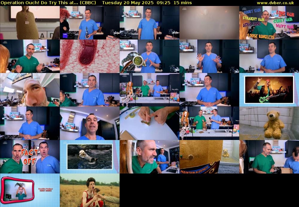 Operation Ouch! Do Try This at... (CBBC) Tuesday 20 May 2025 09:25 - 09:40