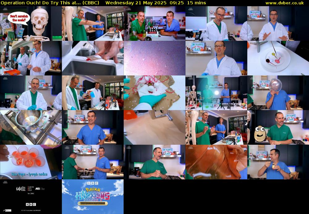 Operation Ouch! Do Try This at... (CBBC) Wednesday 21 May 2025 09:25 - 09:40