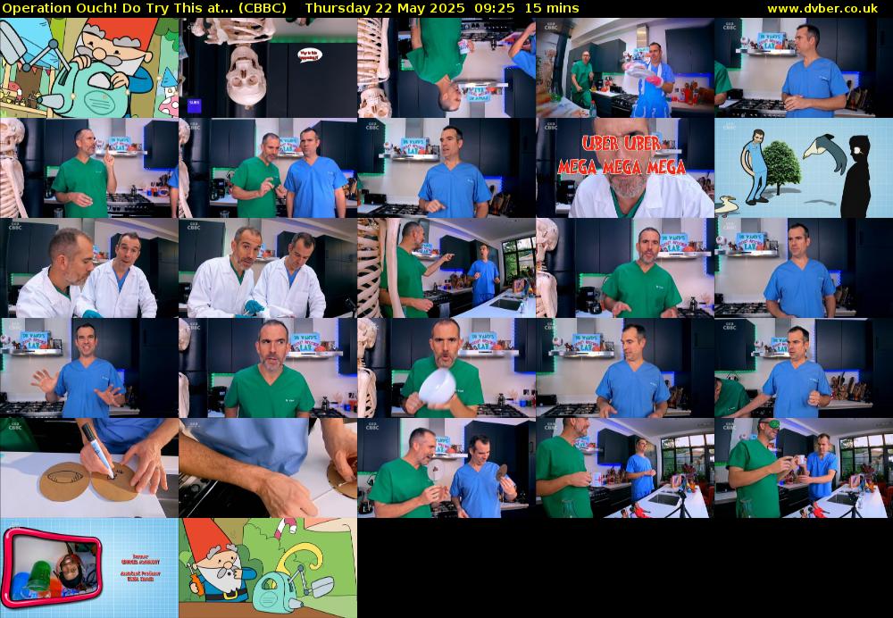 Operation Ouch! Do Try This at... (CBBC) Thursday 22 May 2025 09:25 - 09:40