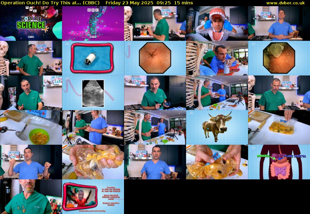 Operation Ouch! Do Try This at... (CBBC) Friday 23 May 2025 09:25 - 09:40
