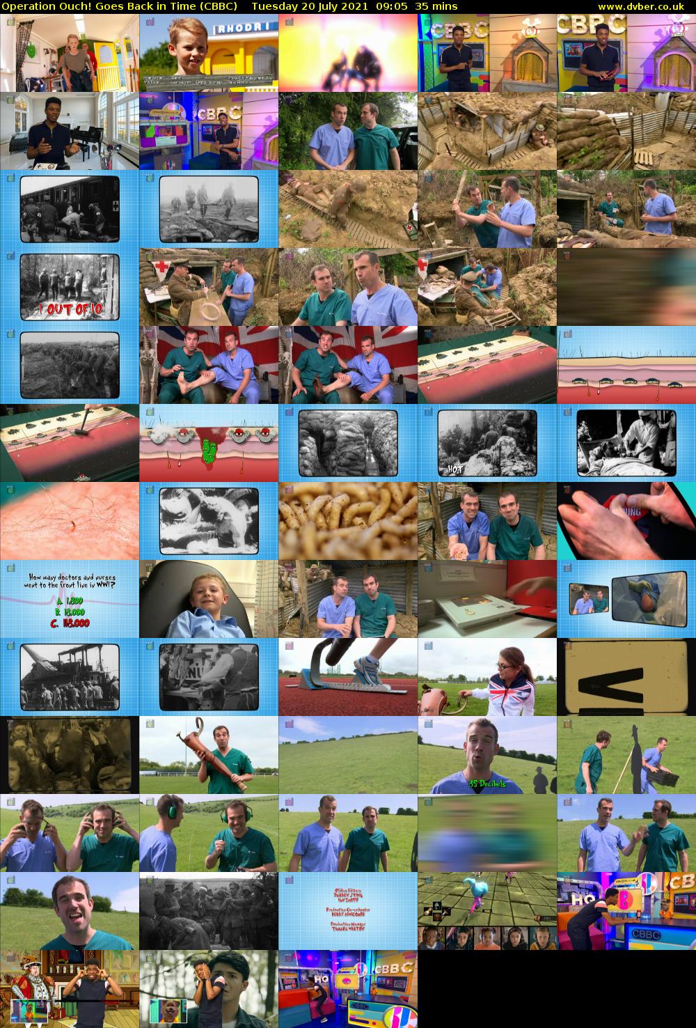 Operation Ouch! Goes Back in Time (CBBC) Tuesday 20 July 2021 09:05 - 09:40