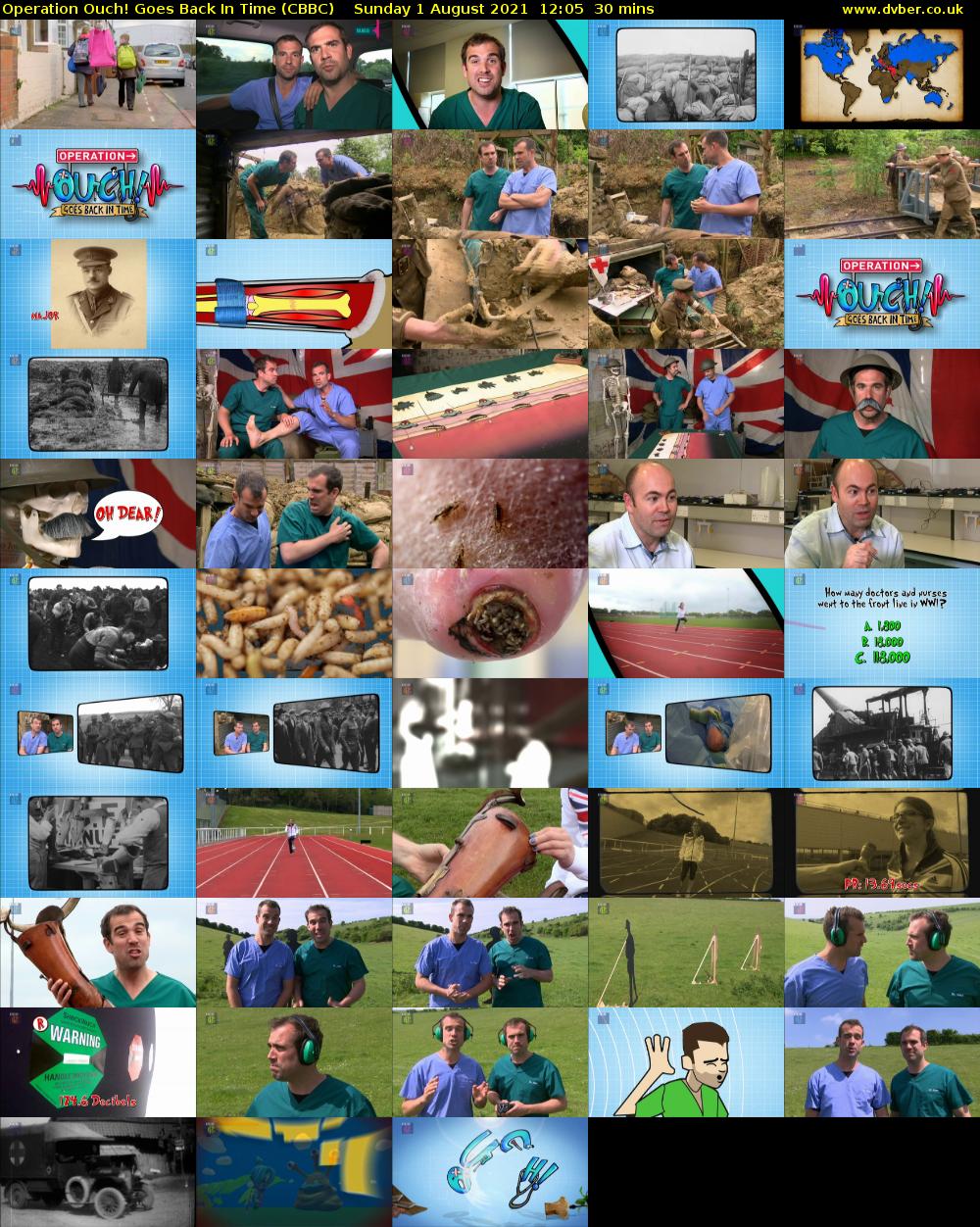 Operation Ouch! Goes Back in Time (CBBC) Sunday 1 August 2021 12:05 - 12:35