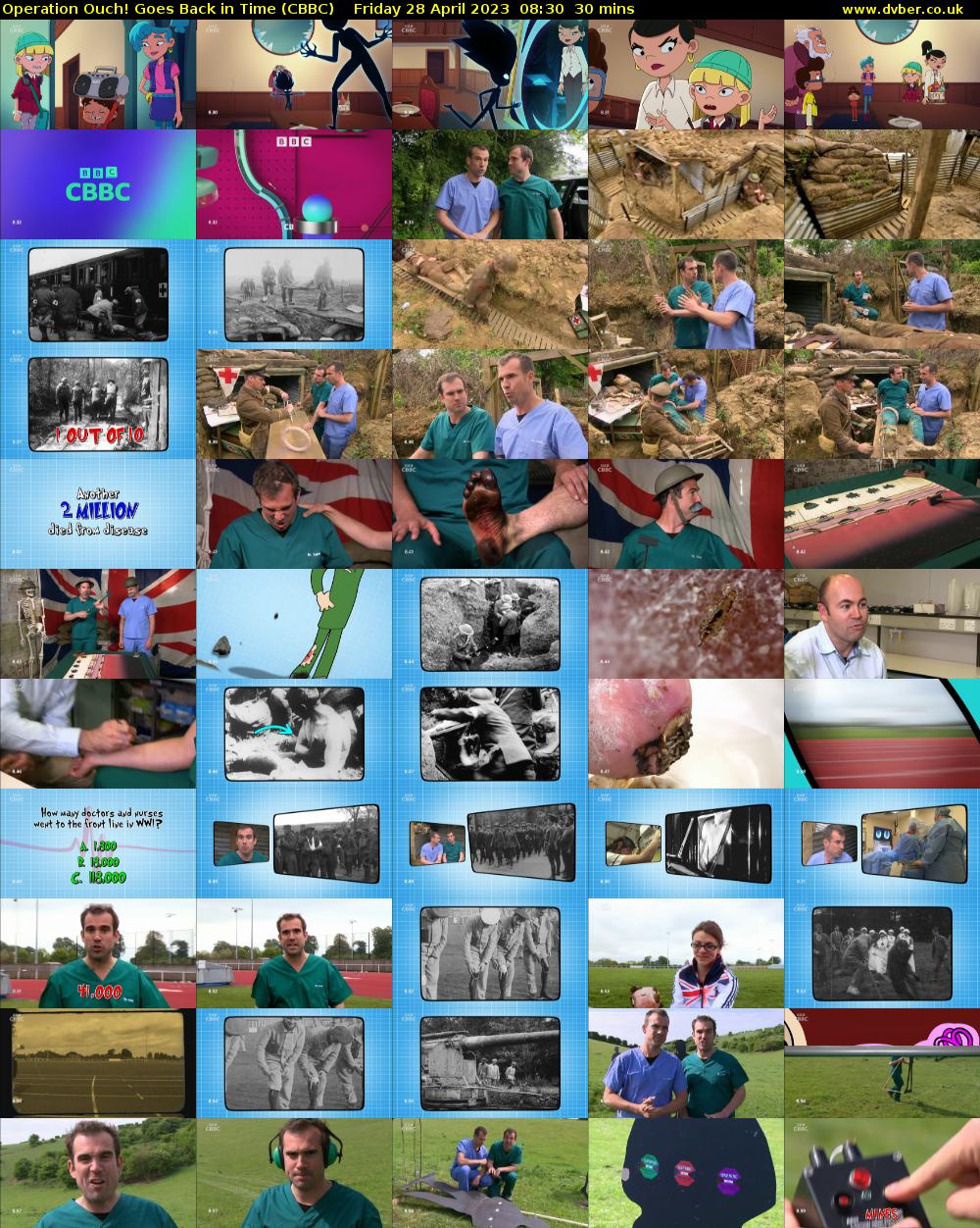Operation Ouch! Goes Back in Time (CBBC) Friday 28 April 2023 08:30 - 09:00