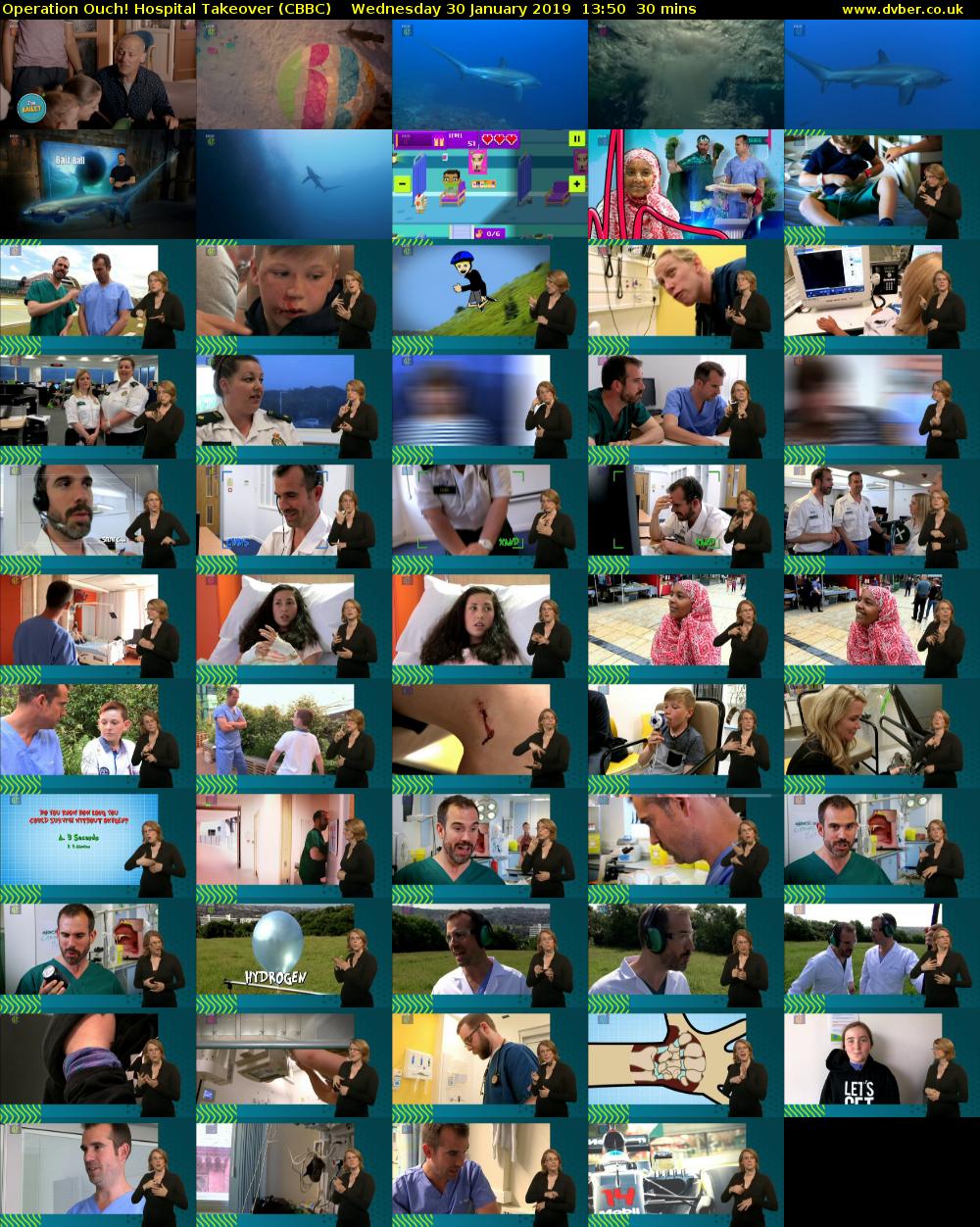 Operation Ouch! Hospital Takeover (CBBC) Wednesday 30 January 2019 13:50 - 14:20