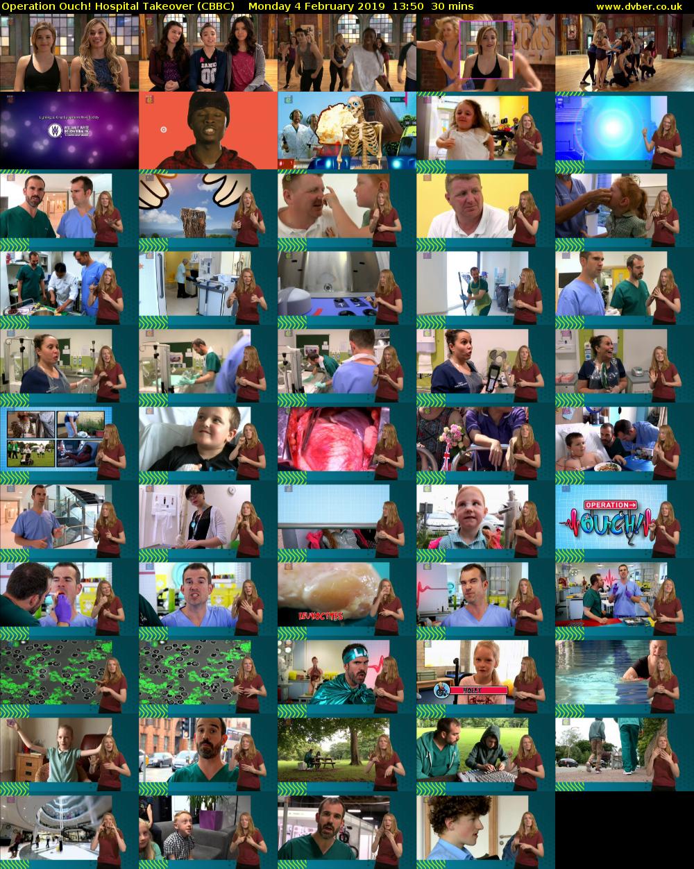 Operation Ouch! Hospital Takeover (CBBC) Monday 4 February 2019 13:50 - 14:20