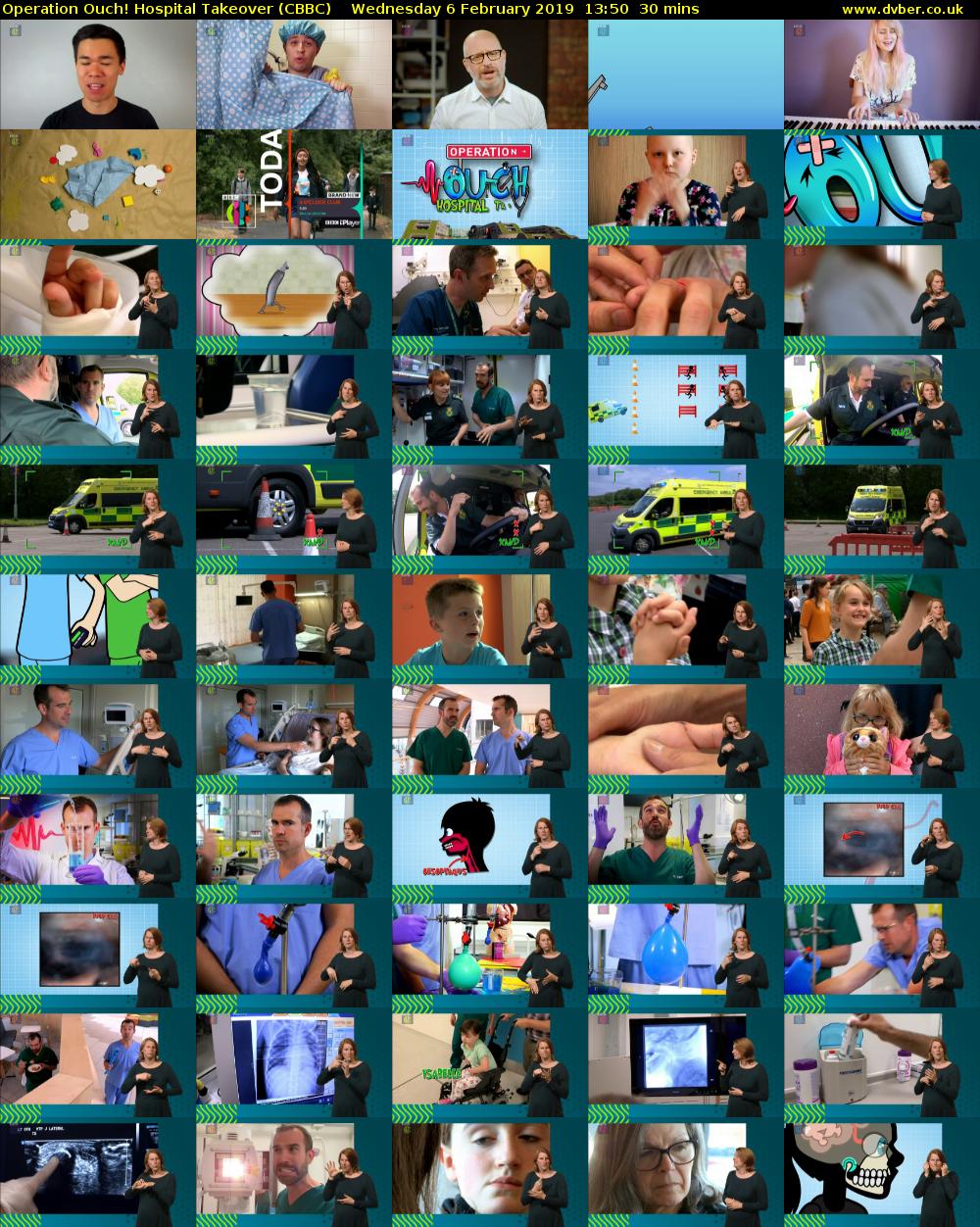 Operation Ouch! Hospital Takeover (CBBC) Wednesday 6 February 2019 13:50 - 14:20
