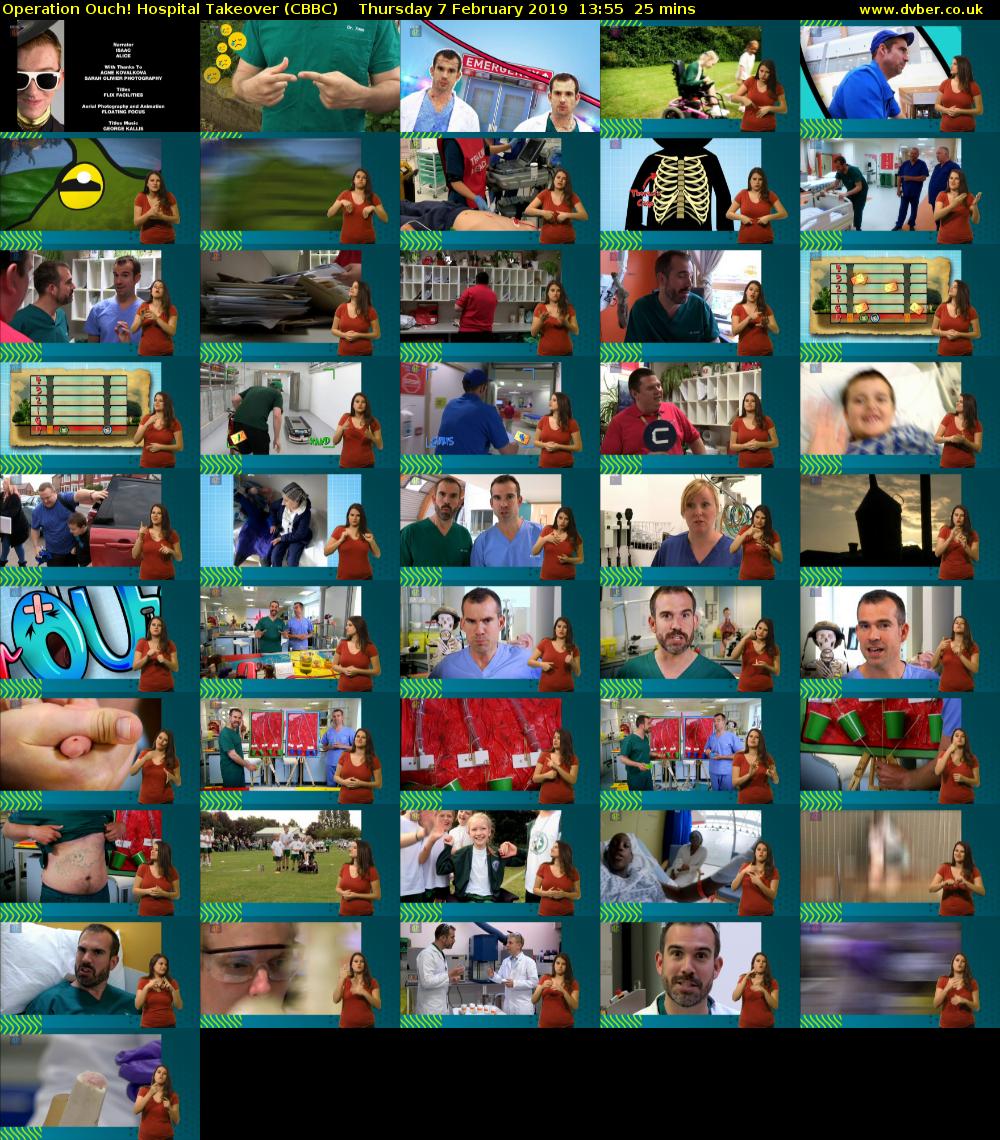 Operation Ouch! Hospital Takeover (CBBC) Thursday 7 February 2019 13:55 - 14:20