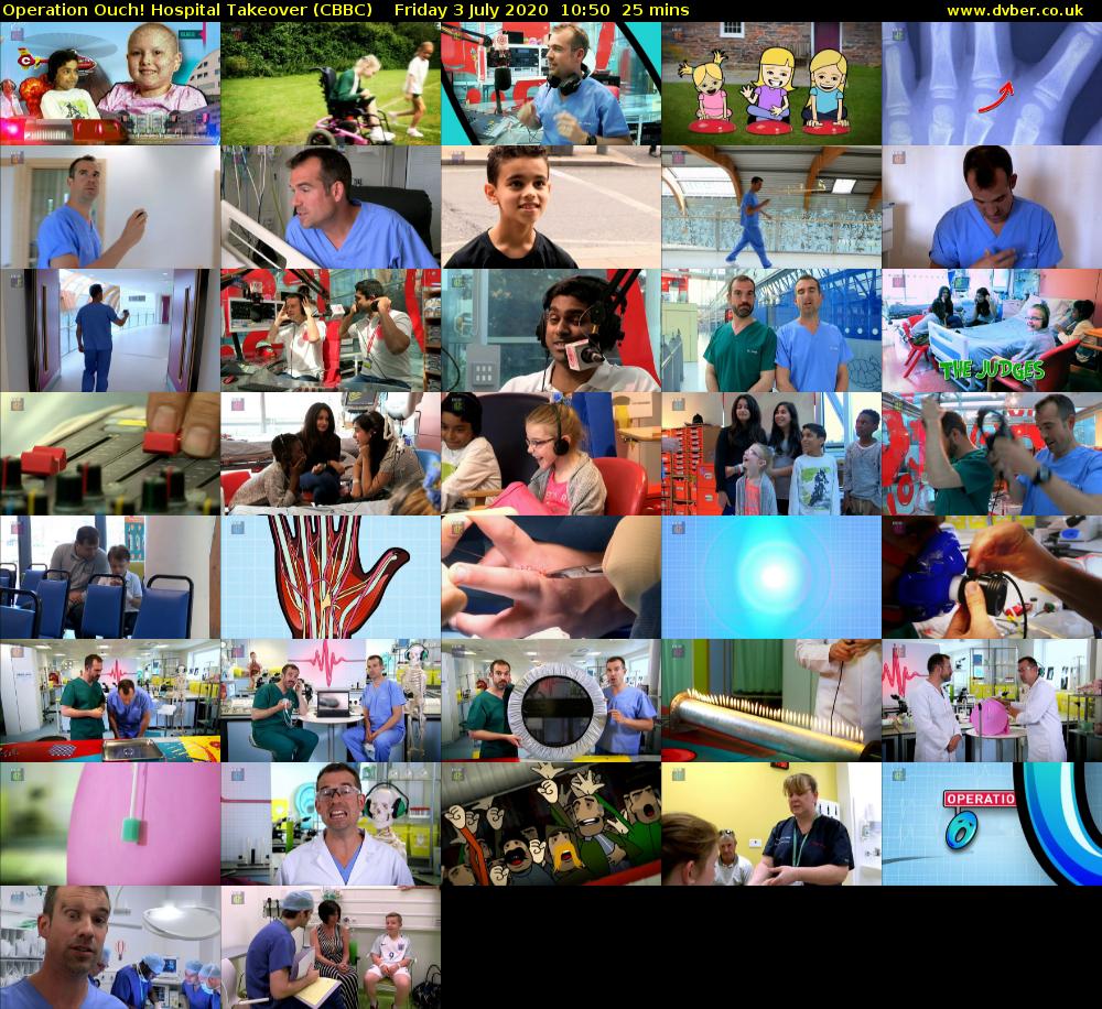 Operation Ouch! Hospital Takeover (CBBC) Friday 3 July 2020 10:50 - 11:15