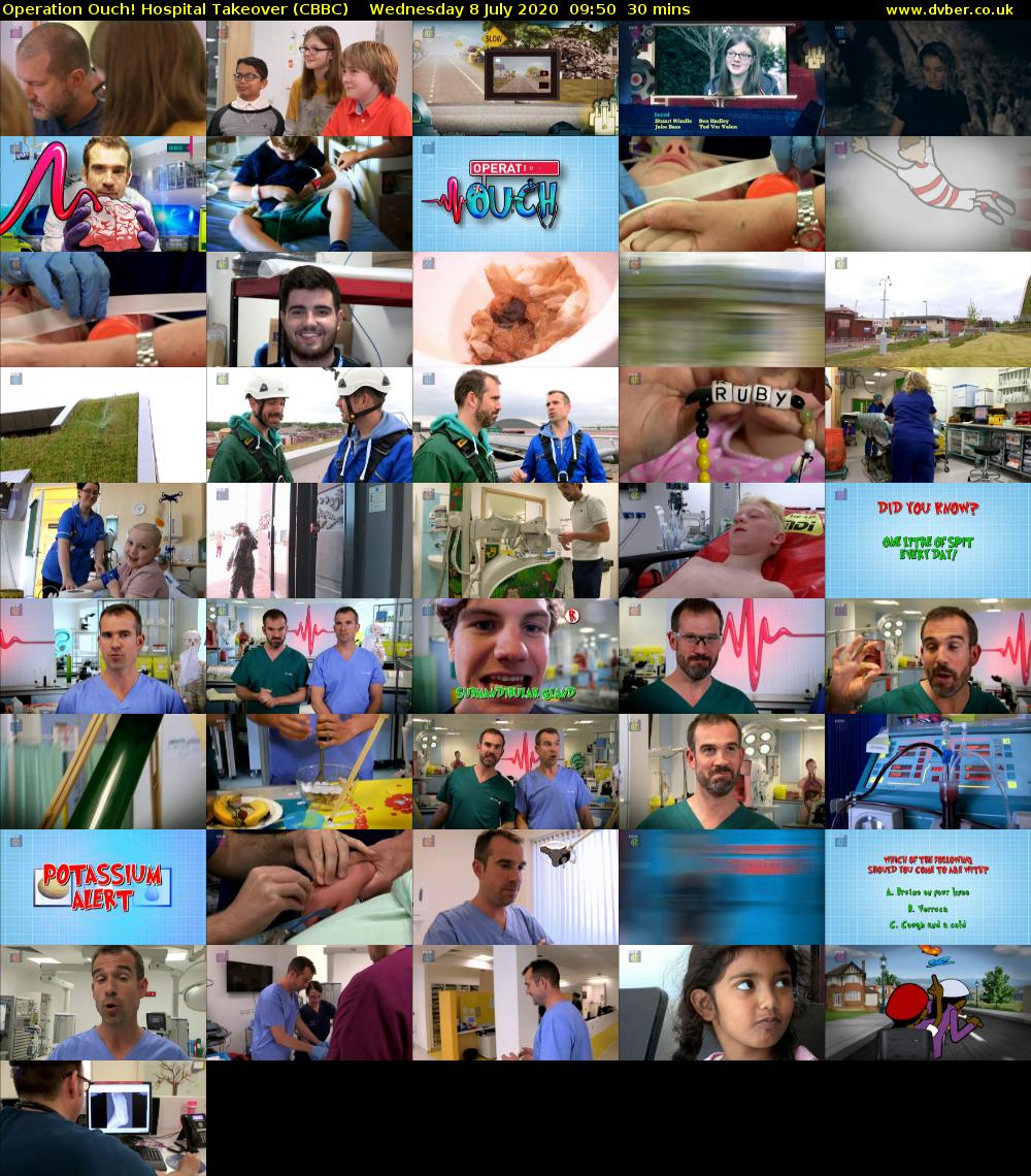 Operation Ouch! Hospital Takeover (CBBC) Wednesday 8 July 2020 09:50 - 10:20