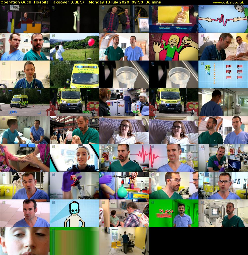 Operation Ouch! Hospital Takeover (CBBC) Monday 13 July 2020 09:50 - 10:20